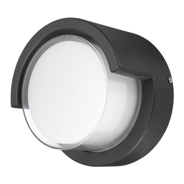 UBANYA APPLIQUE LED DEXTERIEUR ROND  7W 4000K GRIS FONCE