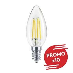 ALPHA LAMPE LED FILAMENT CALIRE C35 E14 4W 6500K (PACK DE 10)