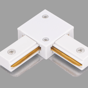 UNIVER CONNECTEUR EN L POUR RAIL DE SPOT BLANC