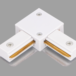 UNIVER CONNECTEUR EN L POUR RAIL DE SPOT BLANC