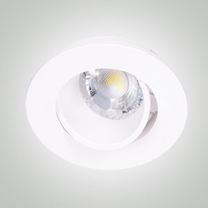 OSTANIA SPOT SB GU10 A ENCASTRER ROND ORIENTABLE PVC BLANC