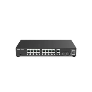 Switch PoE Manageable, L2, 20 ports Gb, 16 ports PoE/PoE+ 2 ports RJ45 Gb / 2 ports SFP uplink [RG-ES220GS-P]